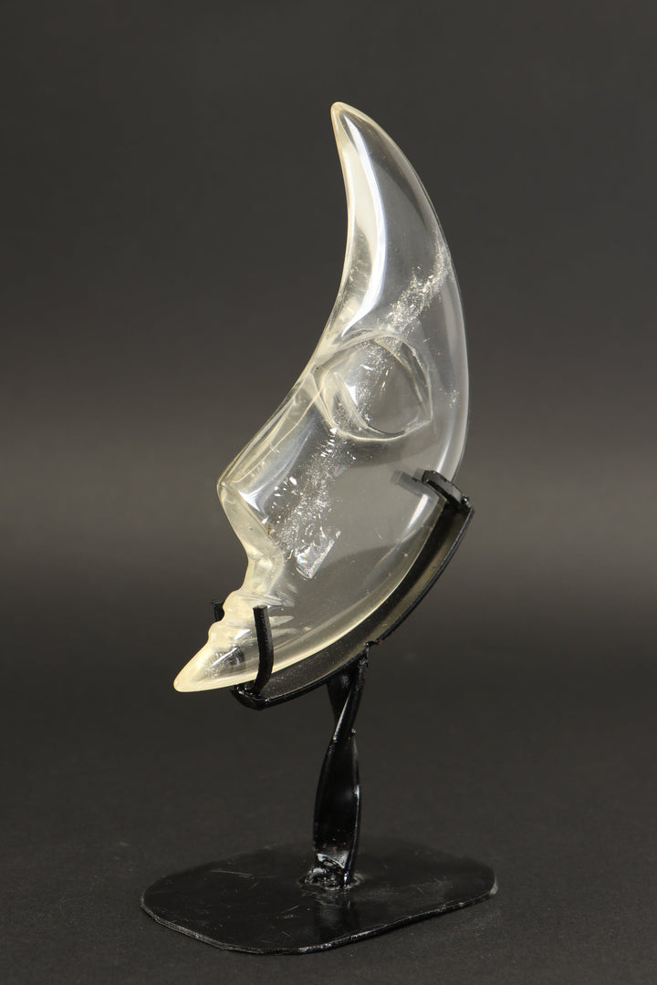 Quartz Crystal Moon on Stand DX1302