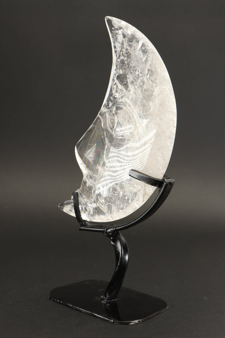 Quartz Crystal Moon on Stand DX1309