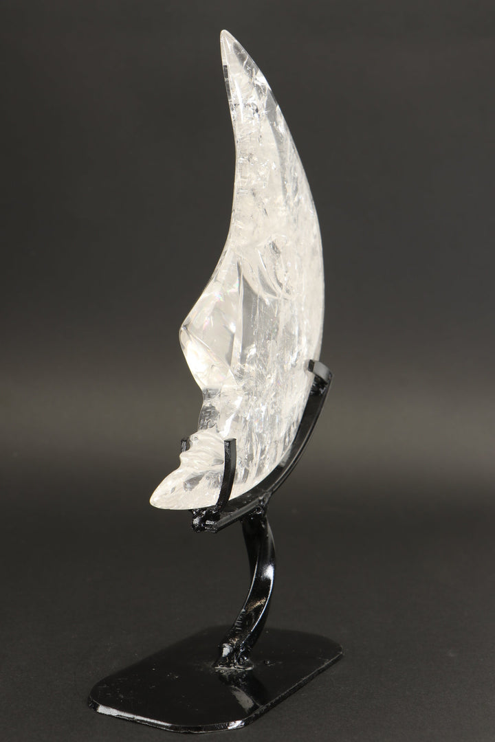Quartz Crystal Moon on Stand DX1309
