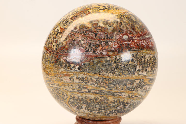 5" Leopard Skin Jasper Sphere DX1666