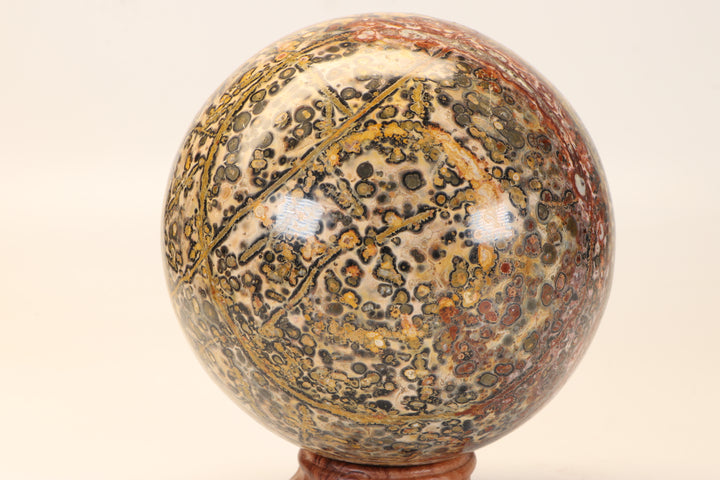 5" Leopard Skin Jasper Sphere DX1666