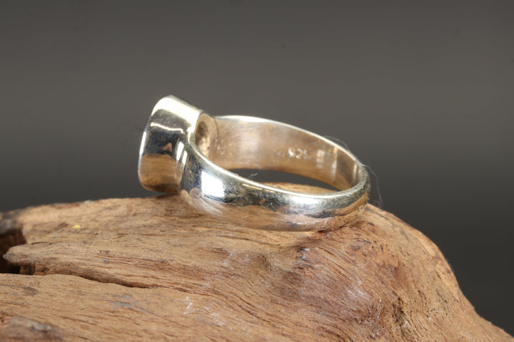 Faceted Smoky Quartz Ring Size 6.5