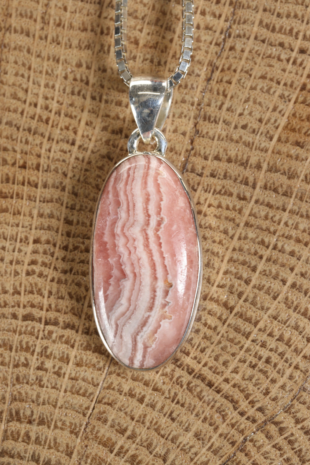 Rhodochrosite Oval Pendant