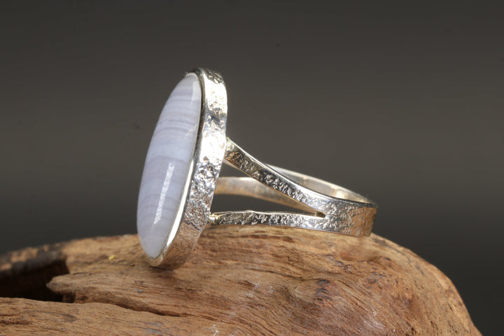Blue Lace Agate Ring Size 9.5