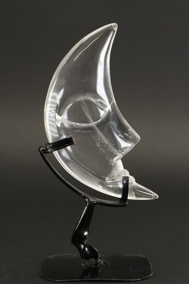 Small Quartz Crystal Moon on Stand DX2811