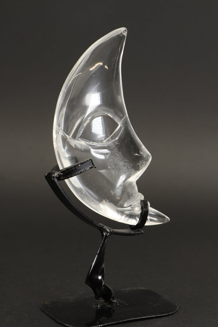 Small Quartz Crystal Moon on Stand DX2811
