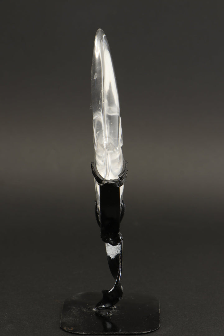 Small Quartz Crystal Moon on Stand DX2811