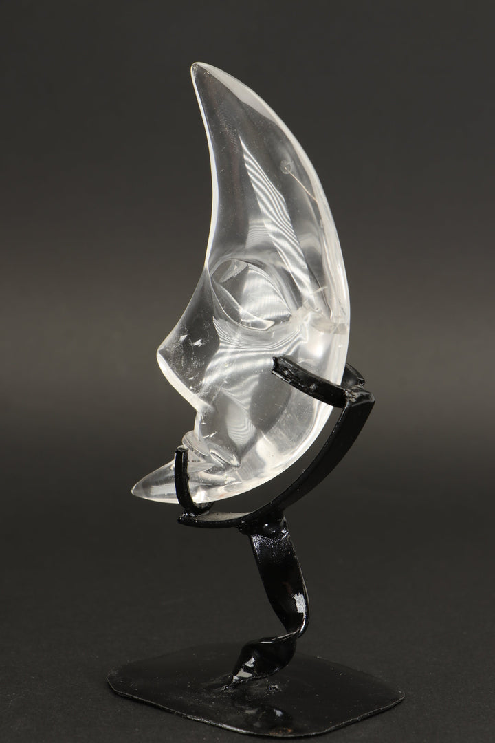 Small Quartz Crystal Moon on Stand DX2811