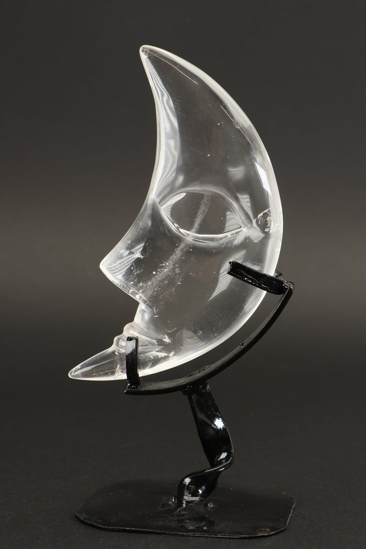 Small Quartz Crystal Moon on Stand DX2811