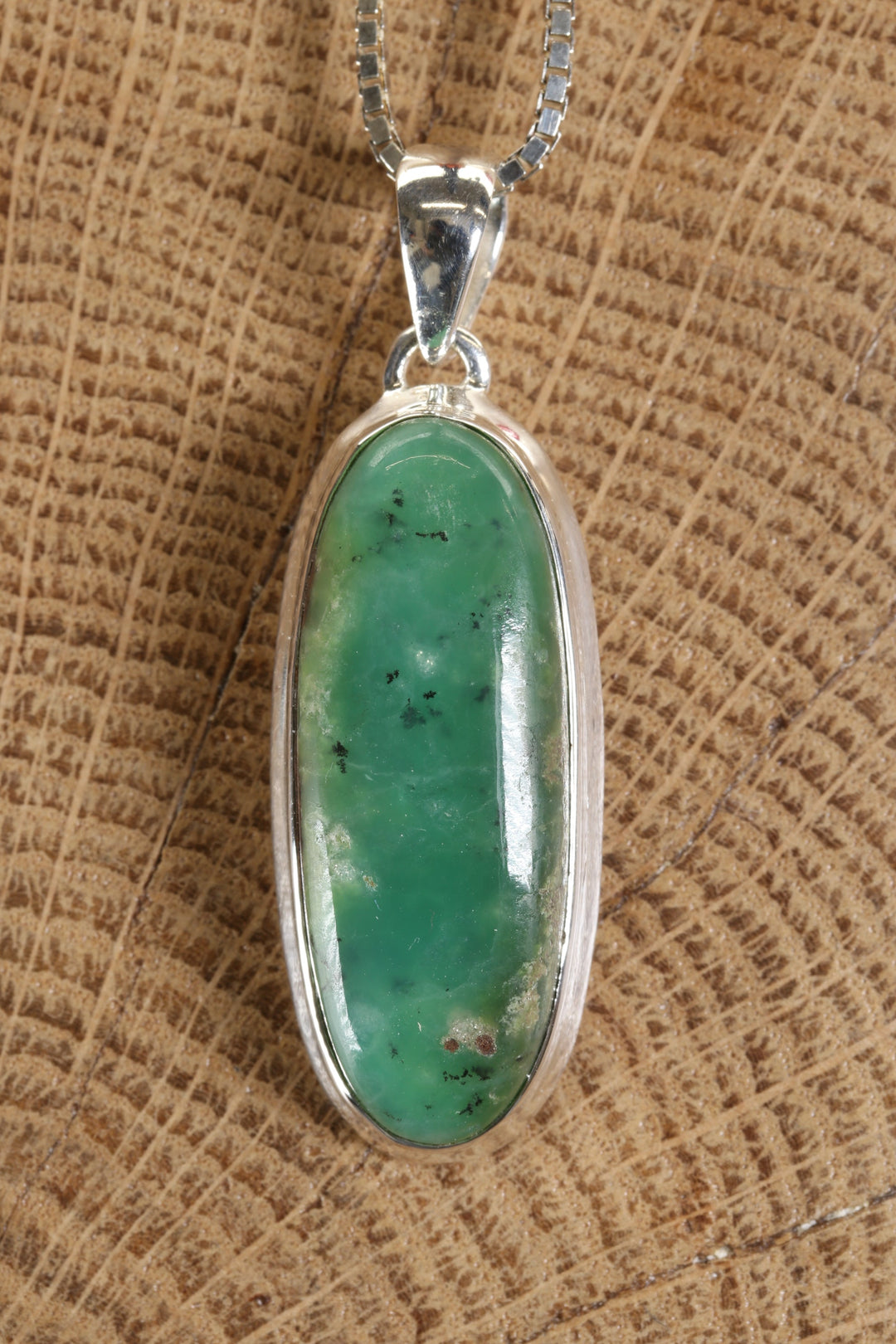 Chrysoprase Oval Pendant