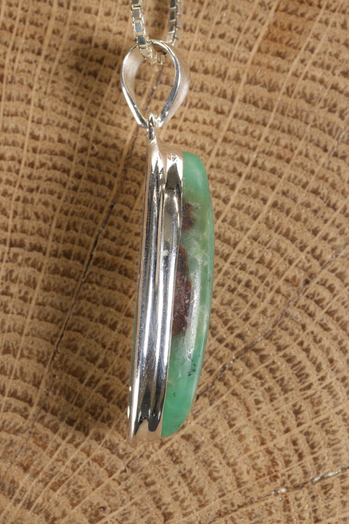 Chrysoprase Oval Pendant