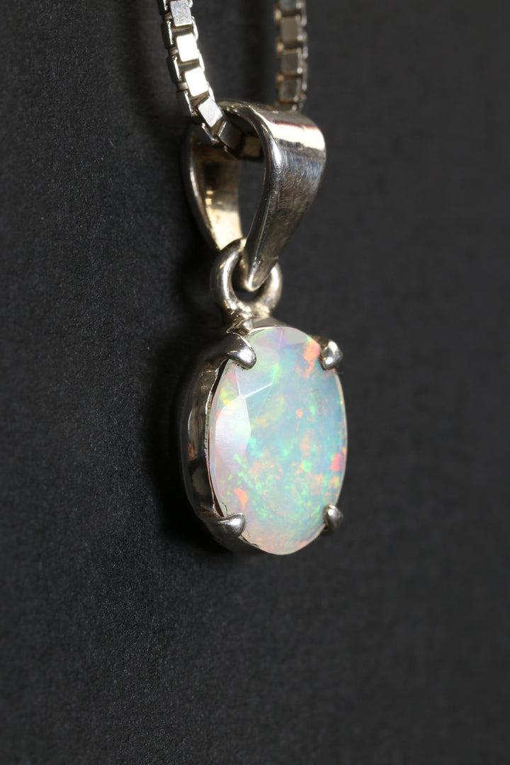 Faceted Welo Opal Pendant
