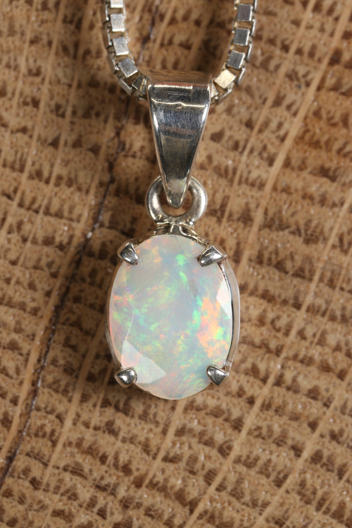 Faceted Welo Opal Pendant