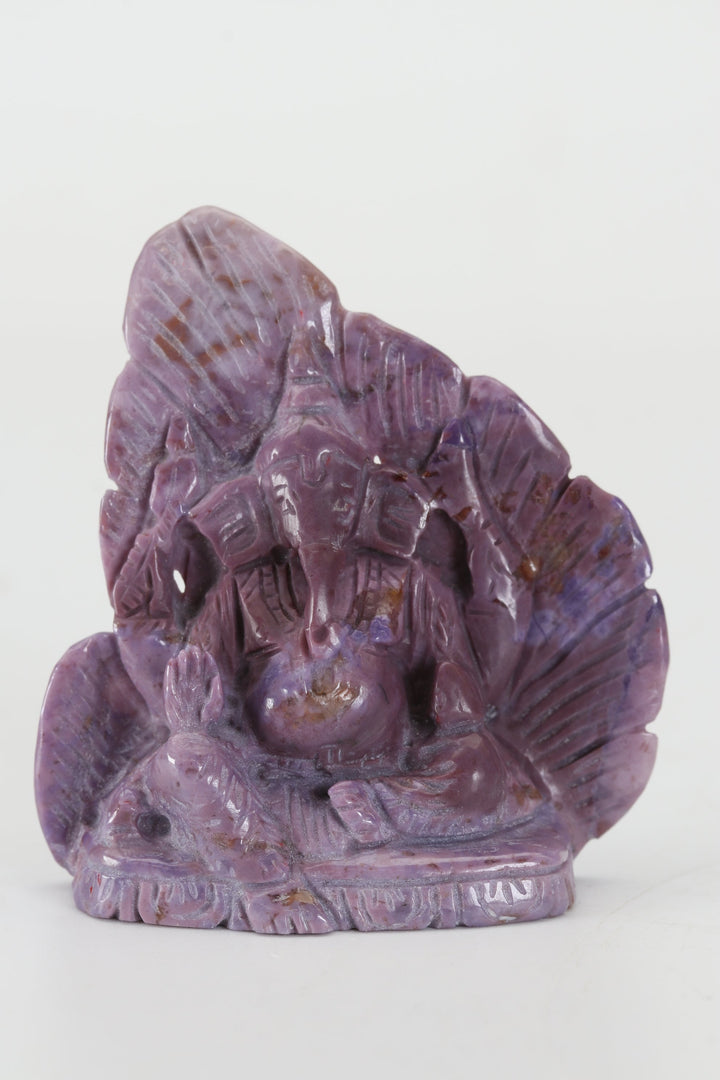 2.25" Turkish Purple Jade Ganesha DX4437