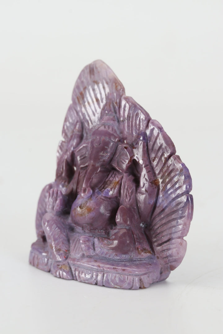 2.25" Turkish Purple Jade Ganesha DX4437