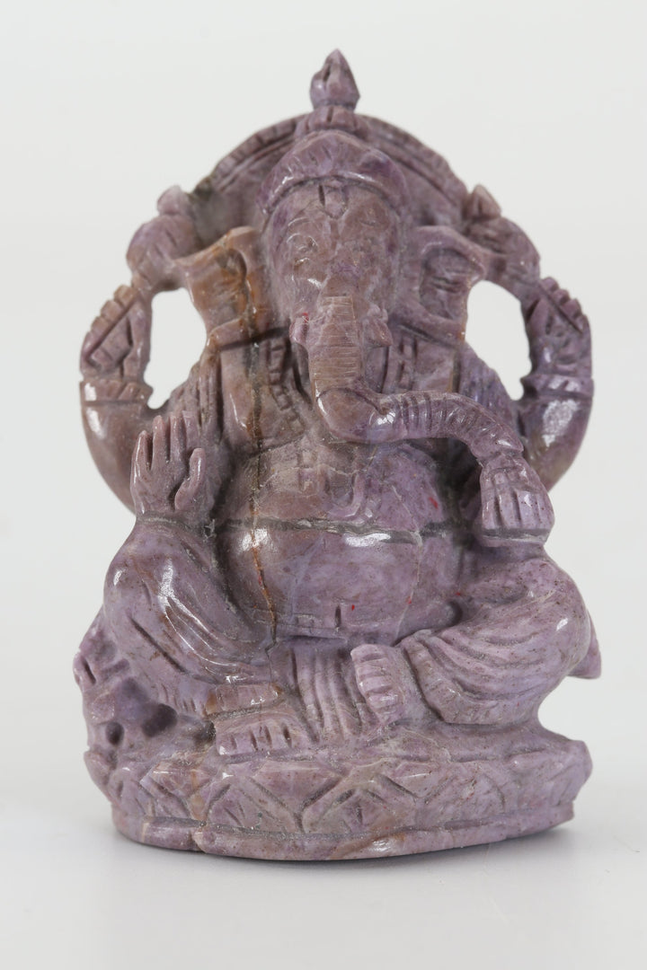 2.25" Turkish Purple Jade Ganesha DX4444