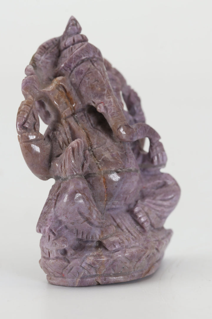 2.25" Turkish Purple Jade Ganesha DX4444