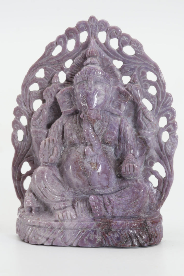 3" Turkish Purple Jade Ganesha DX4448