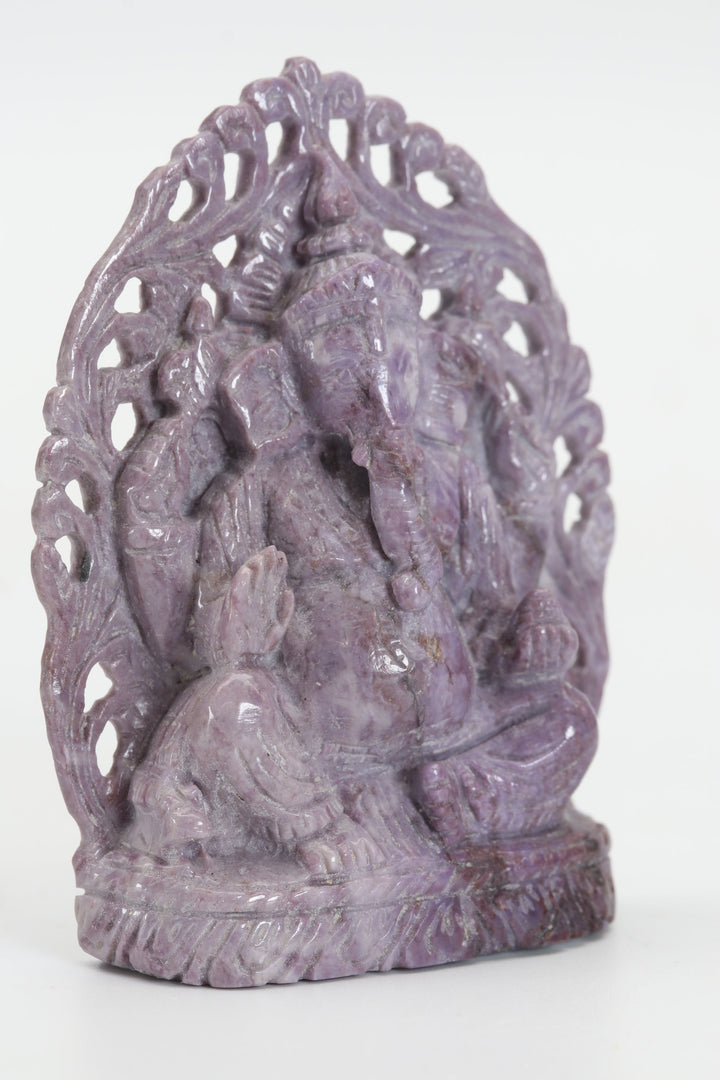 3" Turkish Purple Jade Ganesha DX4448