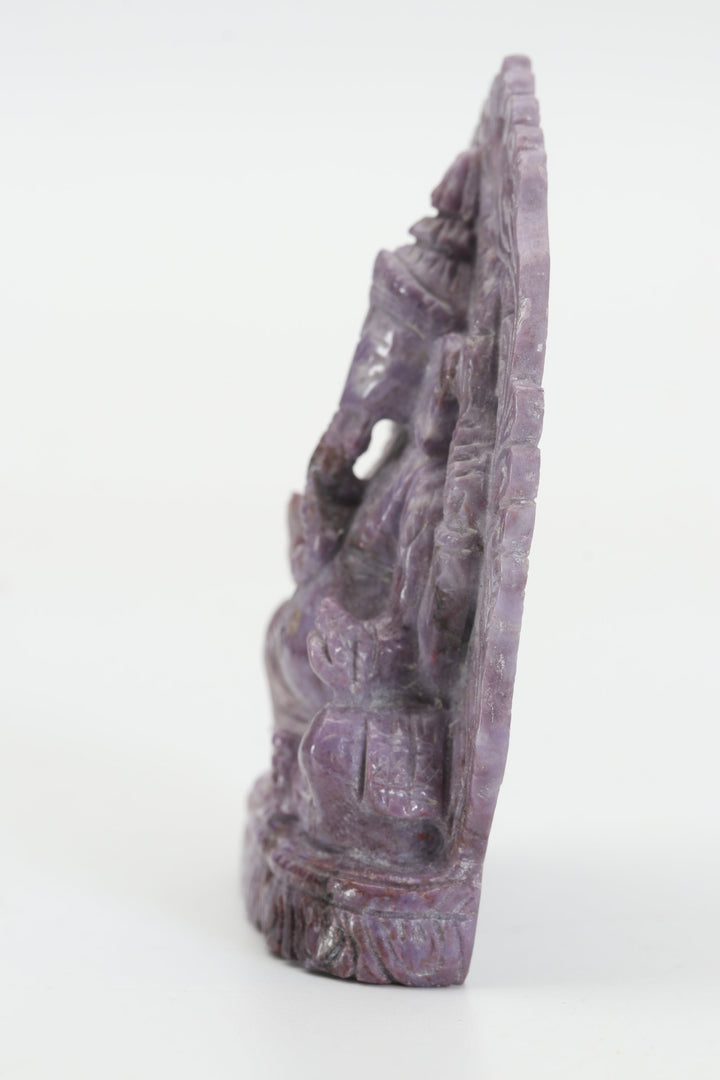 3" Turkish Purple Jade Ganesha DX4448