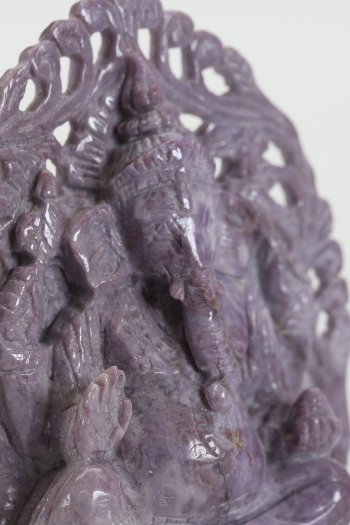 3" Turkish Purple Jade Ganesha DX4448