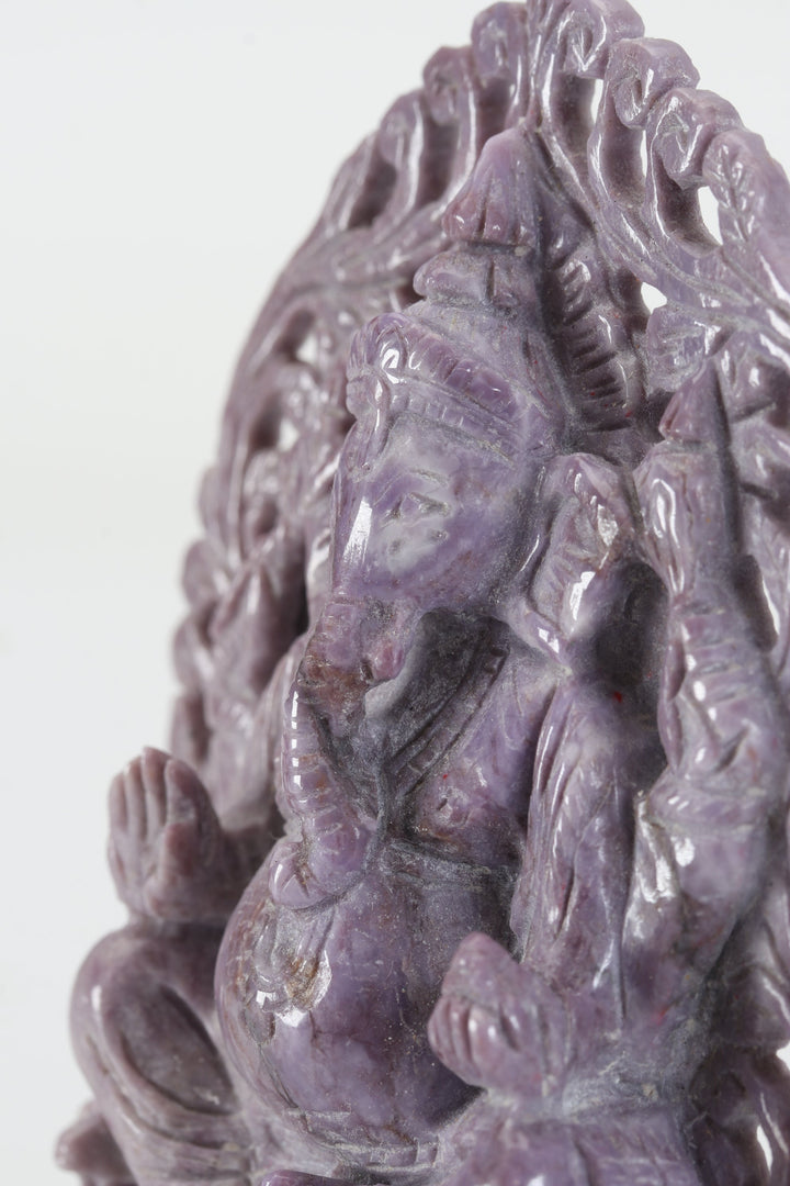 3" Turkish Purple Jade Ganesha DX4448