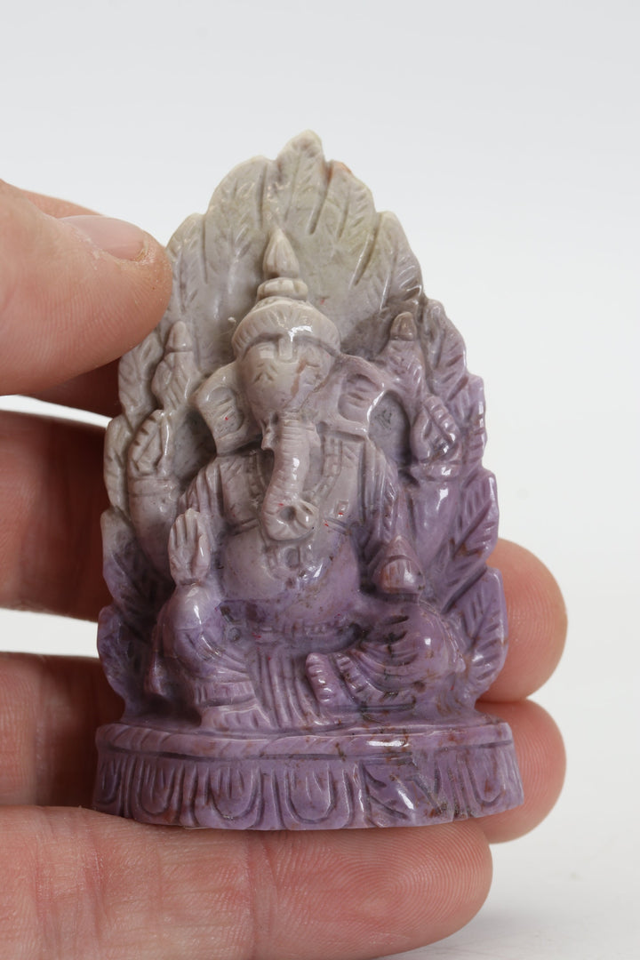 2.75" Turkish Purple Jade Ganesha DX4459