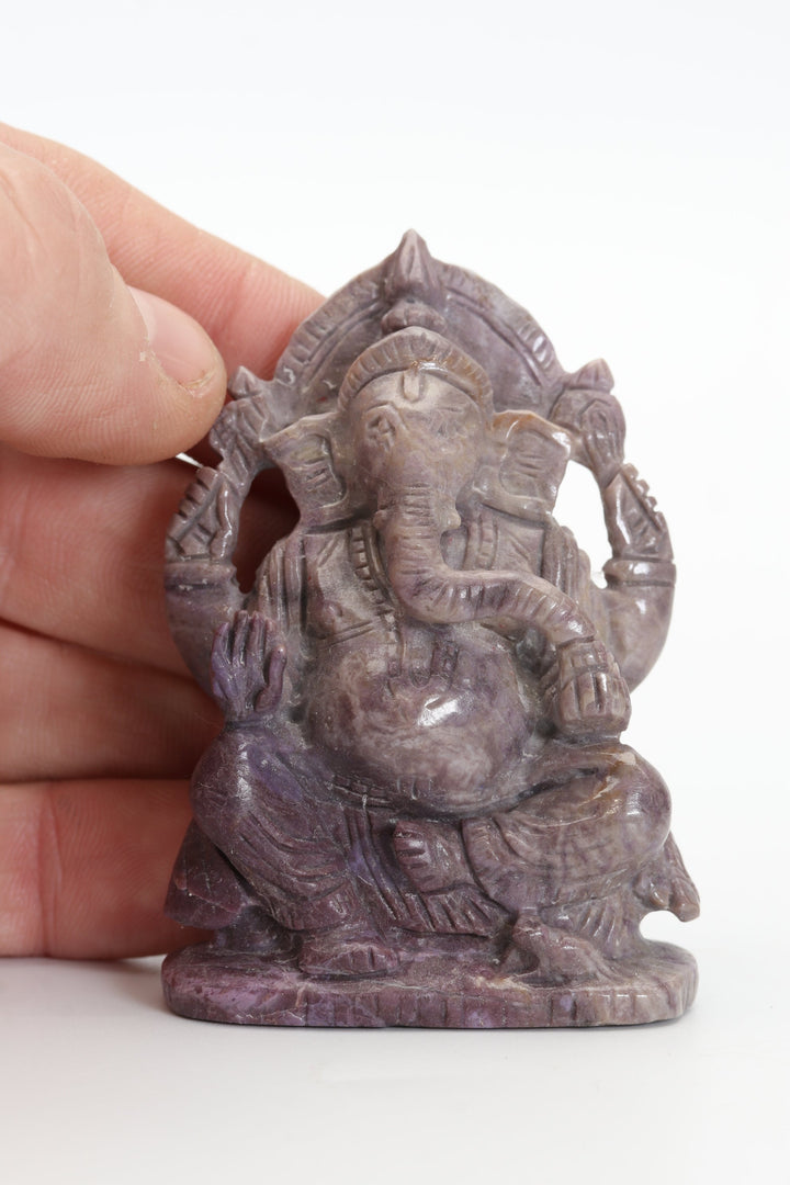 2.5" Turkish Purple Jade Ganesha DX4460