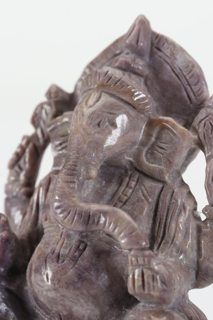 2.5" Turkish Purple Jade Ganesha DX4460