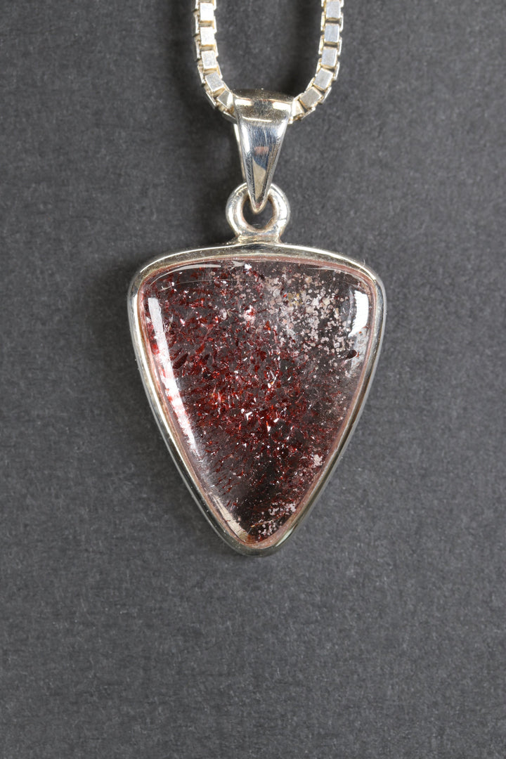 Quartz with Hematite Pendant