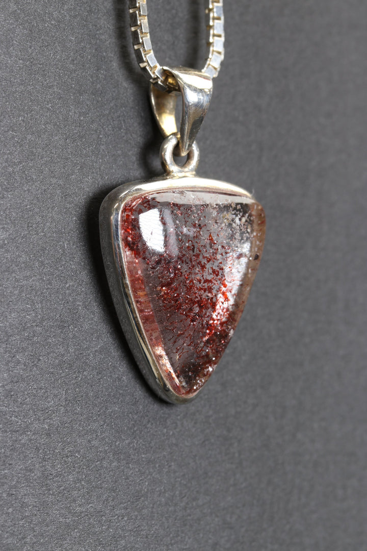 Quartz with Hematite Pendant