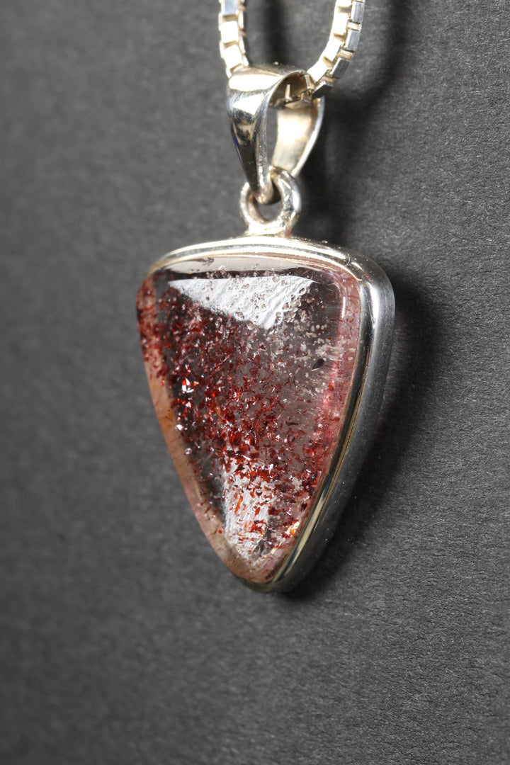 Quartz with Hematite Pendant