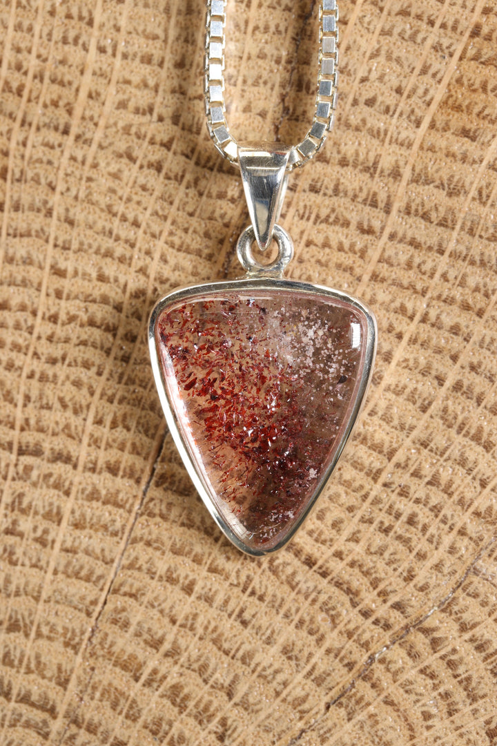 Quartz with Hematite Pendant