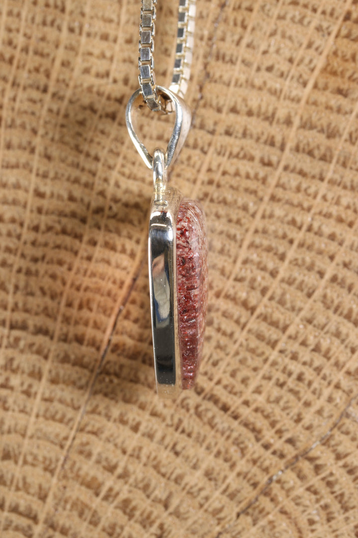 Quartz with Hematite Pendant