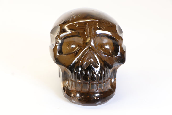 4" Citrine Crystal Skull Carving TD347