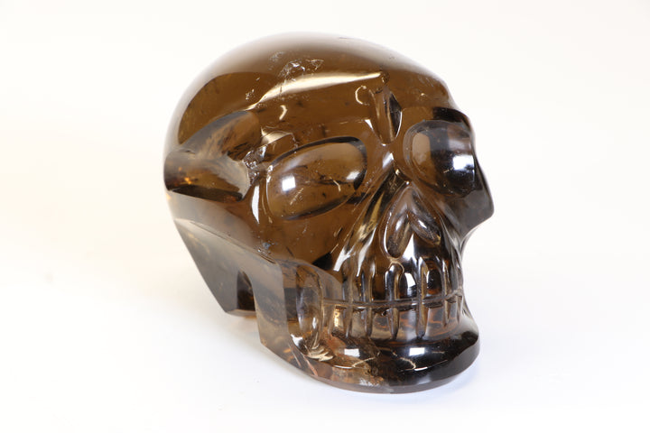 4" Citrine Crystal Skull Carving TD347