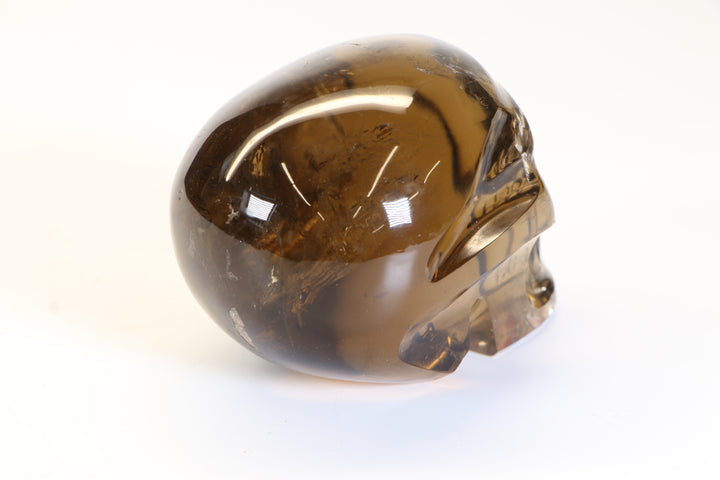 4" Citrine Crystal Skull Carving TD347