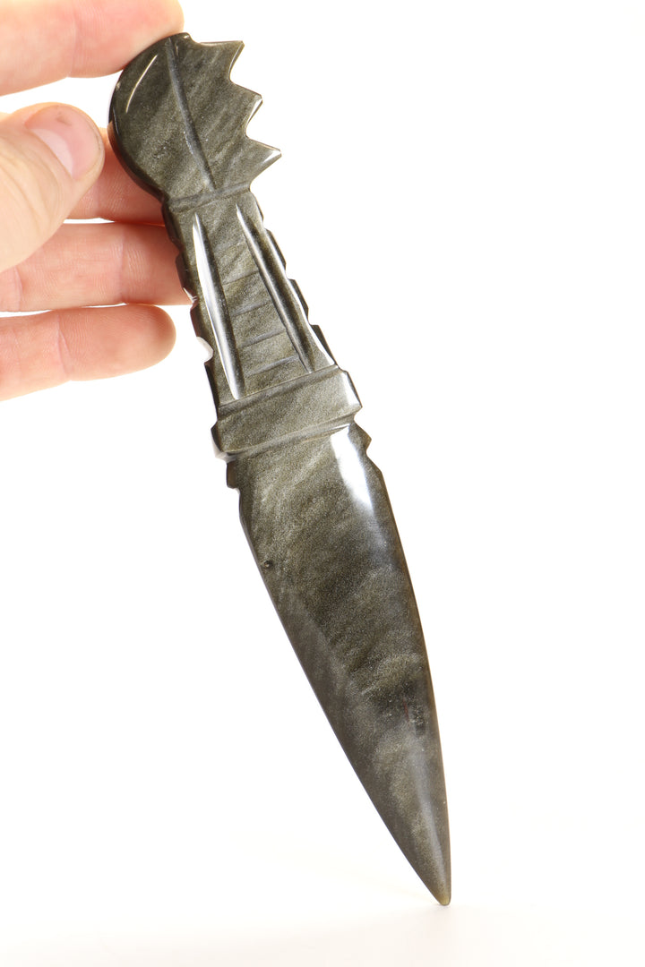 Gold Sheen Obsidian Dagger
