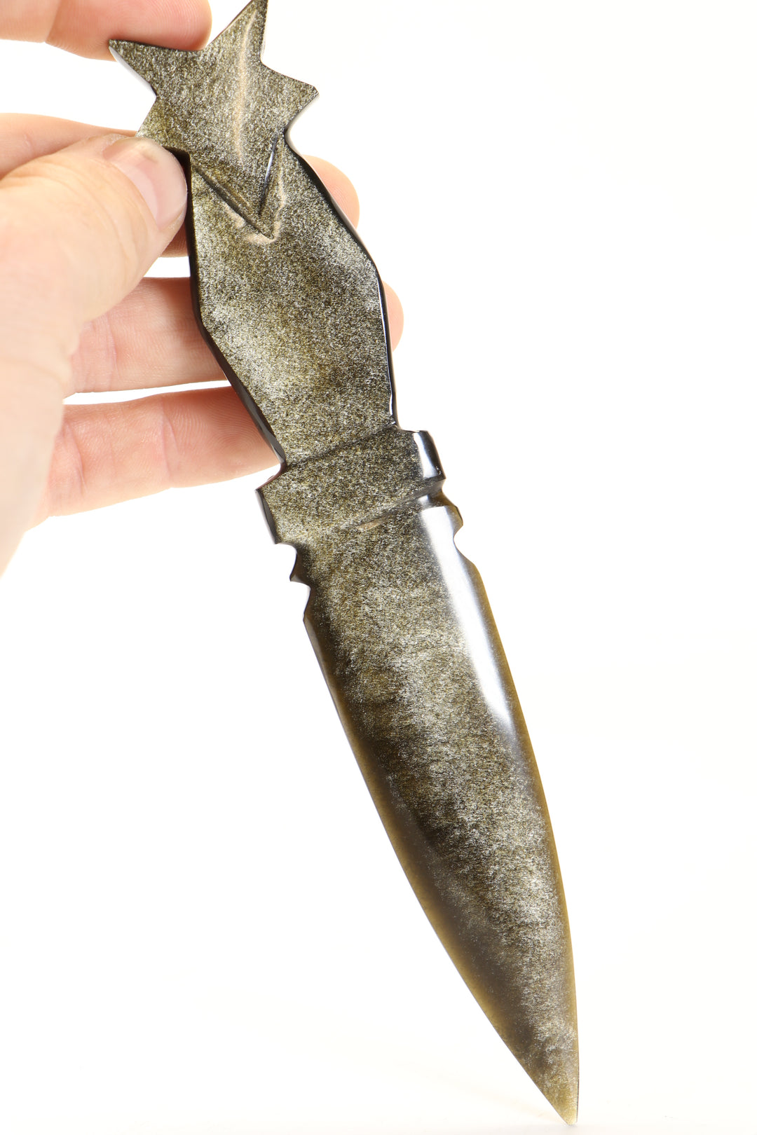 Gold Sheen Obsidian Dagger