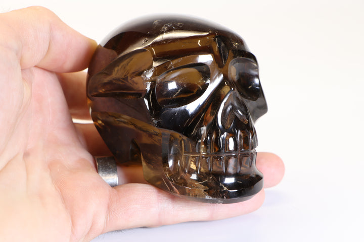 4" Citrine Crystal Skull Carving TD347