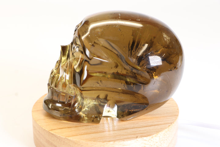 4" Citrine Crystal Skull Carving TD347