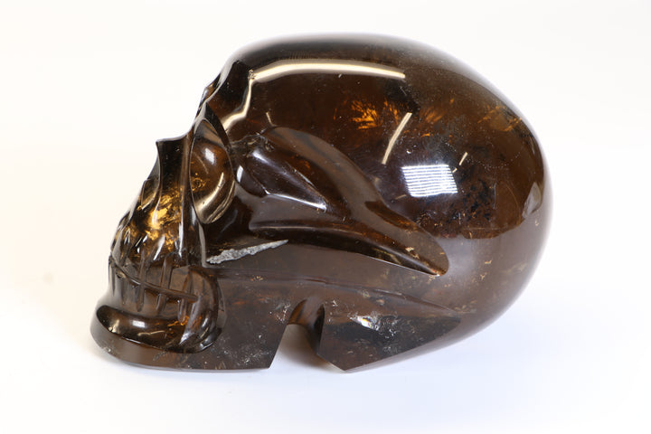 4.5" Citrine Crystal Skull Carving TD346