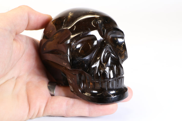 4.5" Citrine Crystal Skull Carving TD346