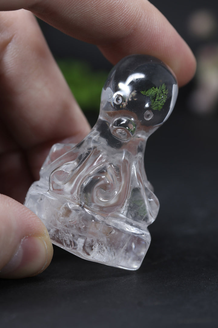 Quartz Octopus Carving DD2554