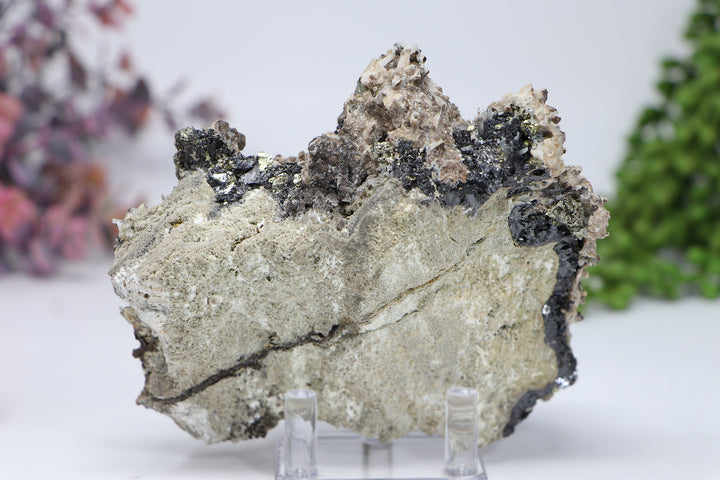 Pyrite and Calcite on Galena from 9th of September Mine DC460