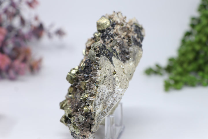 Pyrite and Calcite on Galena from 9th of September Mine DC460