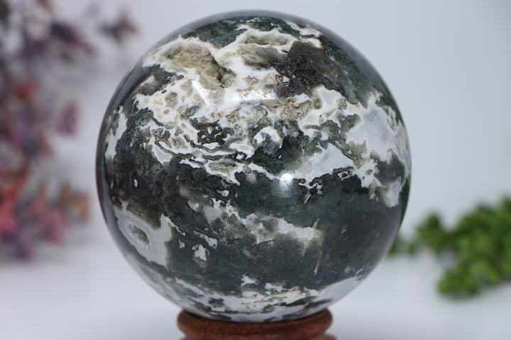 92mm Moss Agate Sphere DD3367