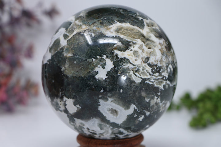 92mm Moss Agate Sphere DD3367