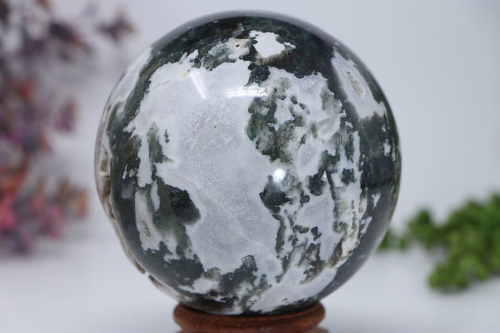 92mm Moss Agate Sphere DD3367