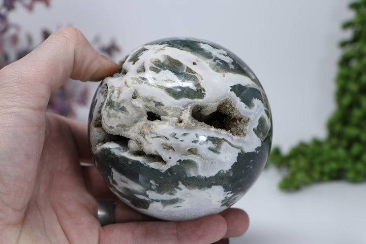 92mm Moss Agate Sphere DD3367